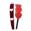 Fashion Culture Women's Red Multi Heart Headbands Set of 2,