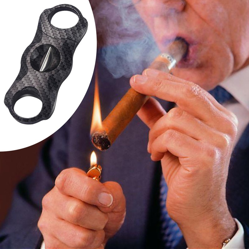 Cigar Cutter, Sonwaha Cigar Cutter Double Blade Scissors Cigar Cutter