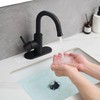Black Bathroom Sink Faucet with Pull Out Sprayer for 1