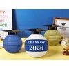 16Pcs Graduation Cap Paper Lanterns Party Decorations - Blue and