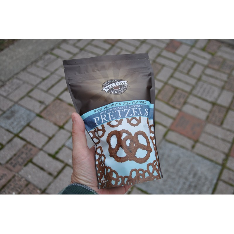 Vermont Nut Free Chocolates Covered Mini Twist Pretzels (Milk Chocolate)