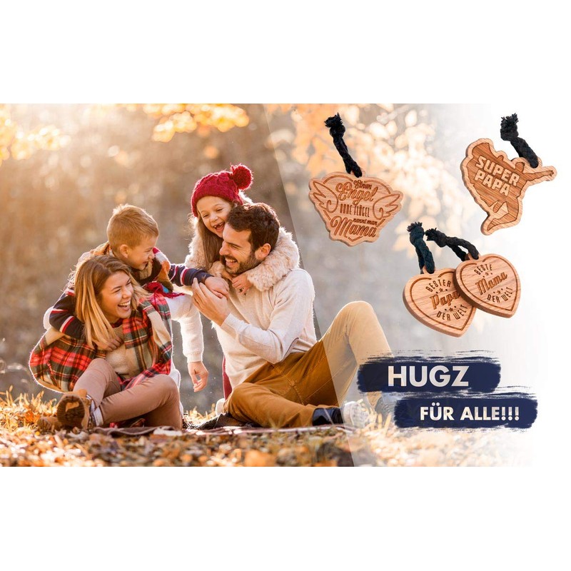 Hugz Wooden Key Ring Best Mama Der Welt Gift -
