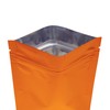 Double-Sided Glossy Orange Resealable Zipper Seal Lock Packaging Flat Smell