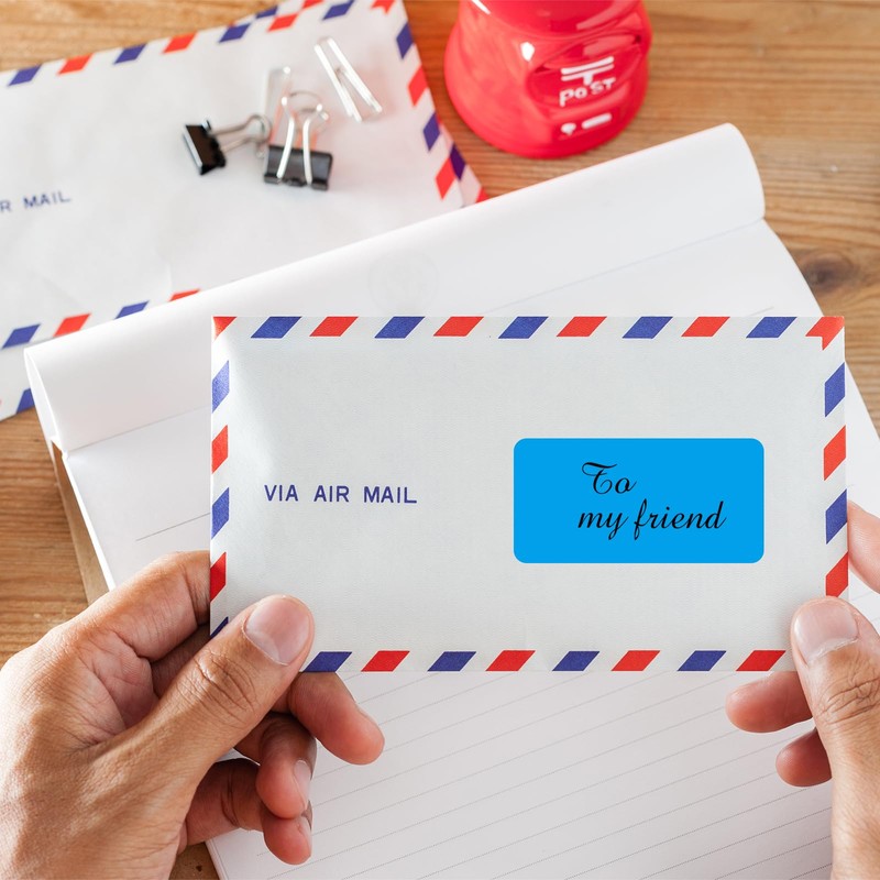 2" x 4" Colored Address Labels, 200 Bright Blue Label