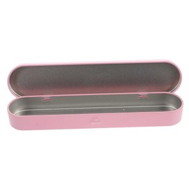 SAFIGLE Box Tinplate Box Tongue Scraper Tweezers Home Craft Container Small Metal Tin Metal Storage Tins Craft Storage Container Hinged Storage Container Small Metal Container Pink Iron