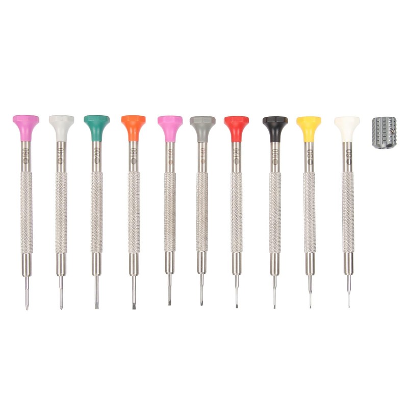 ZJchao Watch Screwdriver Set, 10Pcs Precision Screwdrivers with 8 Slots