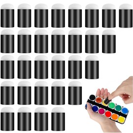 30Pcs Face Painting Sponges, Paint Sponges, Finger Sponge Daubers, Finger Sponges Chalk Stamping Tool, Sponges for Painting, Multifunctional Painting Finger Sponges for Painting Art Ink Crafts Chalk