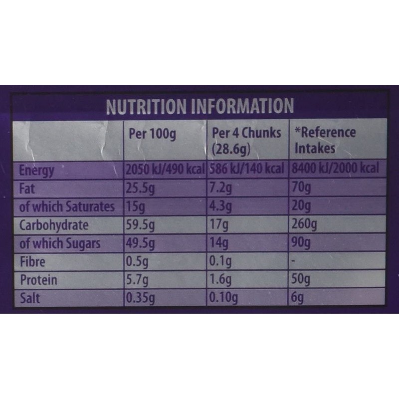 Cadbury Dairy Milk Top Deck Chocolate 180g