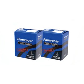 Panaracer, Set of 2, Bicycle Tube 1.0 x 0.07 - 0.9 inches (27.5 x 1.75 - 2.35 mm), Presta Type, Valve Length 1.3 inches (34 mm), Box Included