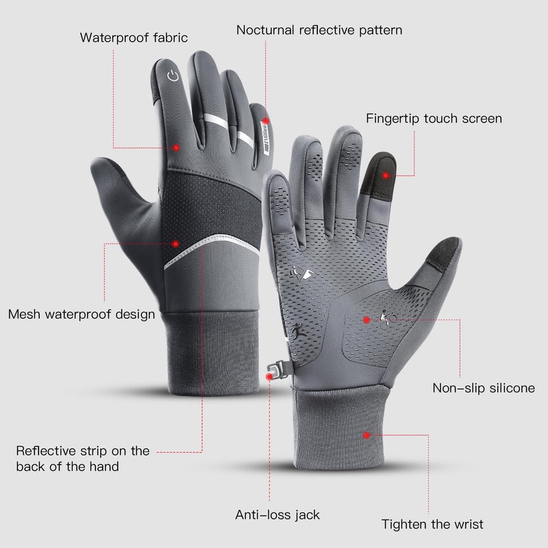 KynciLOR Womens Winter Gloves Mens Thermal Gloves with Touchscreen Fingers
