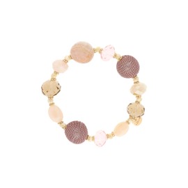 Lizas Jewellery Bracelet Beige Bead Bracelet Various Models, Synthetic