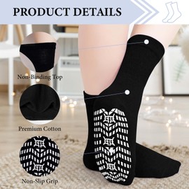 ZAKASA Anti-slip Ladies Grip Socks: Anti Skid Athletic Sock with Non Elastic Cuff for Sports Yoga Pilates UK 5.5-7.5, 5 Pairs