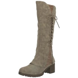 MUK LUKS Women's Lucy Lonnie Fashion Boot, Taupe, 7