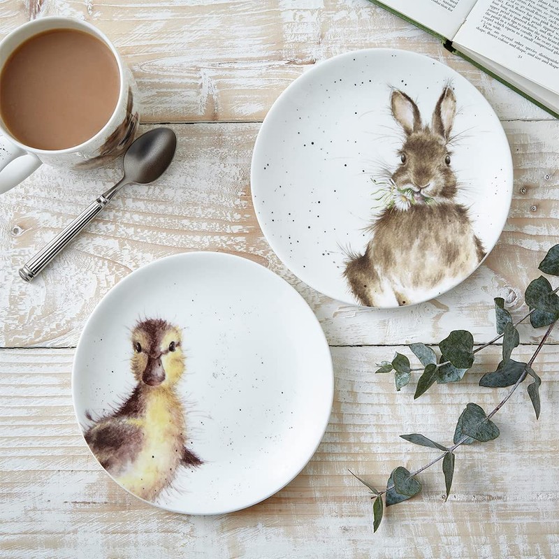 Wrendale Coupe Plates - Rabbit Duckling - Set of 2