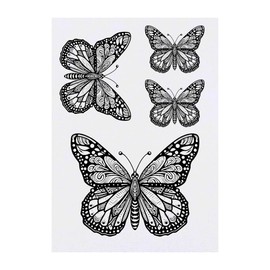 Azeeda 4 x 'Monarchfalter' Temporäre Tattoos - Wasserfest, Hautfreundlich & Ungiftig · Transfers in Verschiedenen Größen (TO00074178)