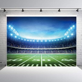 RUINI Football Field Photography Backdrop Football Field AuditoriumLight Themed Party Decorations Banner 7x5FT