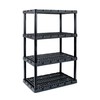 Gracious Living XL Storage Shelving, Heavy-Duty Knect-A-Shelf, 4 Shelves, Black