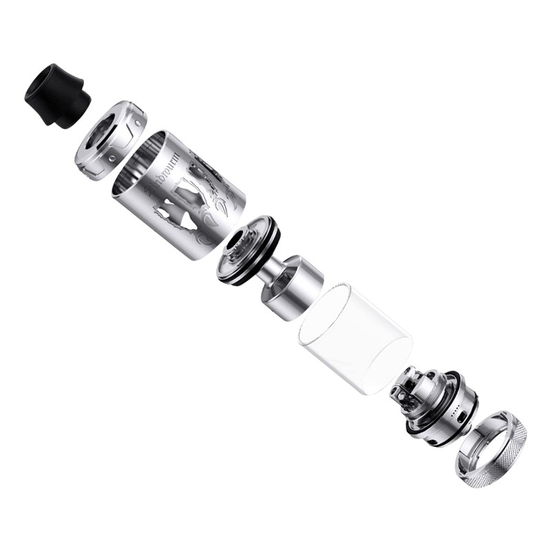 Vapefly Lindwurm RTA Self-Winding Evaporator, 25.2 mm, 5 ml, Gunmetal