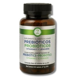 Prebiotic & Probiotic Supplement – 60 Tablets – Gut Health & Digestive Enzymes – Lactobacillus, Bifidobacterium, Agave Inulin, Papaya, Ginger & Vitamin C – 30-Day Supply - Probioticos