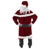 8-Piece Santa Claus Costume Adult Men's Deluxe Red Santa Costume