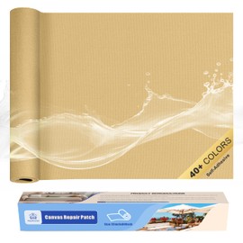 KING MOUNTAIN Canvas Repair Tape,Outdoor Gear Patch, 12×60 Inches,Waterproof,Self-Adhesive for Repairing Boat Covers,Sun Shades,Sofas,Tents,Lounge Chairs,Awnings (Beige-1)