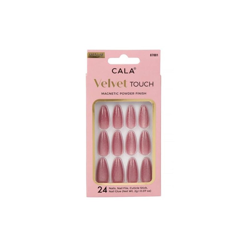 CALA. - "Velvet Touch" uñas postizas medianas (24 uñas postizas