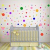 148 Pieces Rainbow Polka Dot Wall Decals Set Peel and