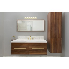 Nuvo SF77/190 Six Light Vanity, 36 in 6, Brass-Polished/Cast