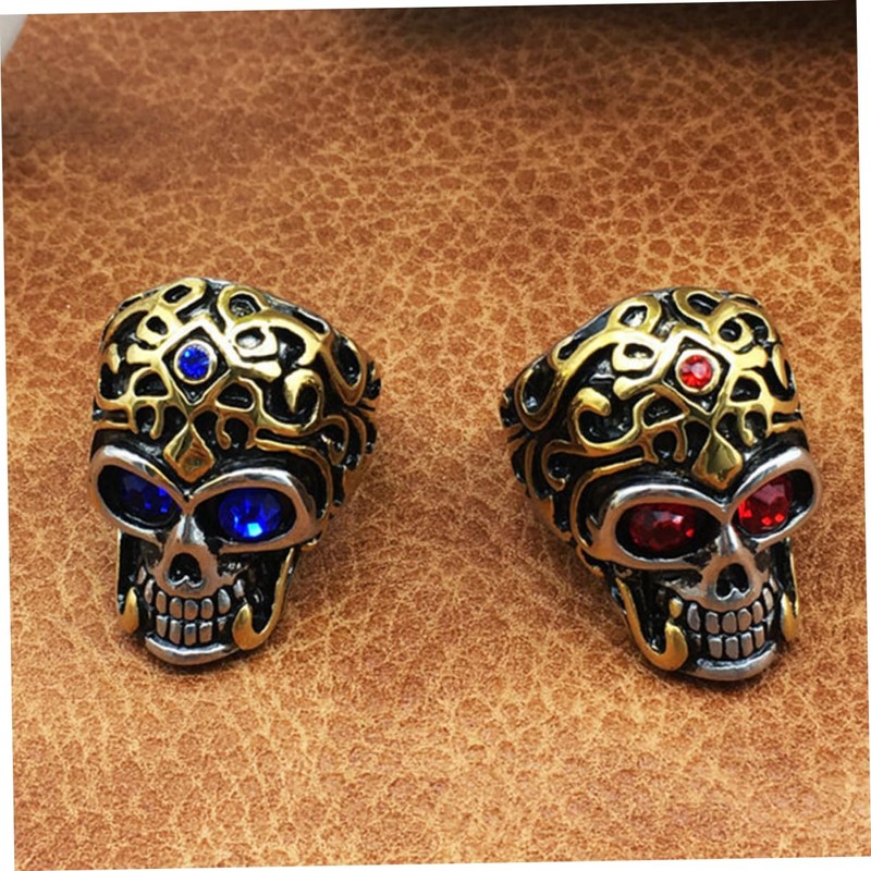 FOMIYES Men Ring Finger Rings Skeleton The Ring Punk Ring