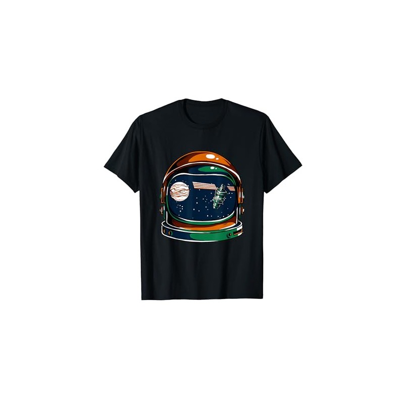Space Helmet Astronaut Satellite T-shirt