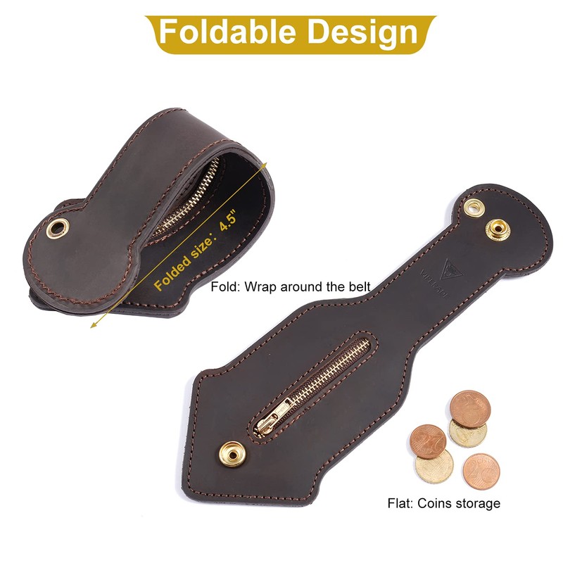 VIPERADE PJ1 Leather Coin Purse, EDC Leather Coin Purse for