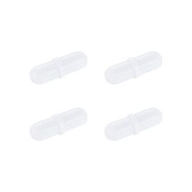 MECCANIXITY Magnetic Stirrer Mixer Stir Bar Rod 20mm(0.79") x6mm with Ring Shape PTFE Coating Magnet White for Laboratory 4Pcs