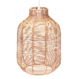 Decorasian Boho Rattan Lampshade - Basket Lampshade for Pendant Light with E27 Lamp Socket - Basket Lamp - 35 cm