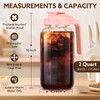 Mihlapi Glass Pitcher with Lid, 64 OZ Mason Jar Pitcher
