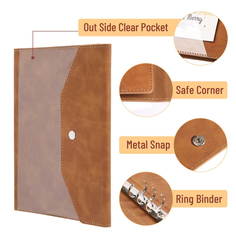 Mr. Pen A5 Leather Planner - 6 Ring Binder, Refillable