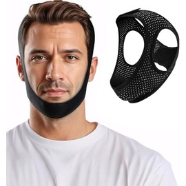 Adjustable Chin Strap for Sleeping – Soft and Breathable Snore Reduction Strap for Men and Women – Non-Medical Sleep Support Device – Comfortable Fit, Reusable Design (M)