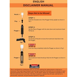 GRAND PITSTOP 22 Pcs Tire Puncture Repair Kit with Multi-Functional Folding Plier Compatible for Car Motorcycle, Truck, ARB,ATV, Tractor, RV, SUV, Trailer (15 Mushroom Plugs)