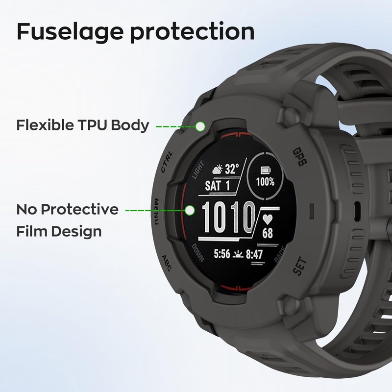 MYSNBKN Schutzhülle für Instinct E 45MM, TPU Schutzhüllen Abdeckungen Watch