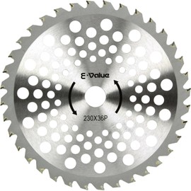 E-Value Lightweight Chip Saw for Cutting Grass 2 Disc Set 9.1 inches (230 mm) Recommended Less Than 0.9 fl oz (25 cc) ETT-230 mm x 36P