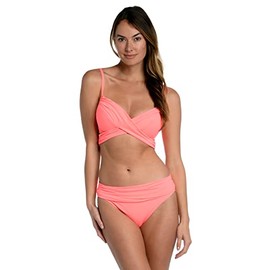 La Blanca Island Goddess - Traje de baño con Aros para Mujer, Coral Encendido, 4