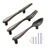 CENGOOD 3-Pack Cabinet Pulls Spoon Knife Fork Shape Door Handles