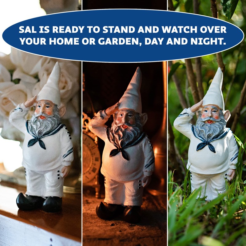 Zeckos 8-Inch Tall United States Navy Garden Gnome Statue, an