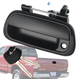 Osompar Exterior Tailgate Handle with Key Lock Cylinder Compatible with 2000-2006 Toyota Tundra Replaces 69090-0C010 69090-0C030-C0 Textured Black Liftgate Latch Assembly 80866 TO1915110