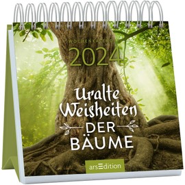 Mini-Wochenkalender Uralte Weisheiten der Bäume 2024: Kleiner Tischkalender voller Inspirationen aus dem Wald