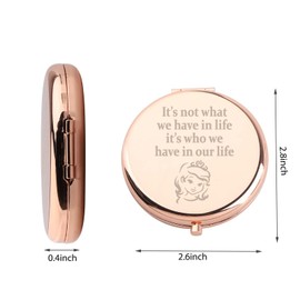 WUSUANED Princess Sofia Makeup Mirror It’s Not What We Have in Life It’s Who We Have in Our Life Jewelry Cartoon Movie Princess Gifts Princess Fans Gift (Sofia Princess Mirror)