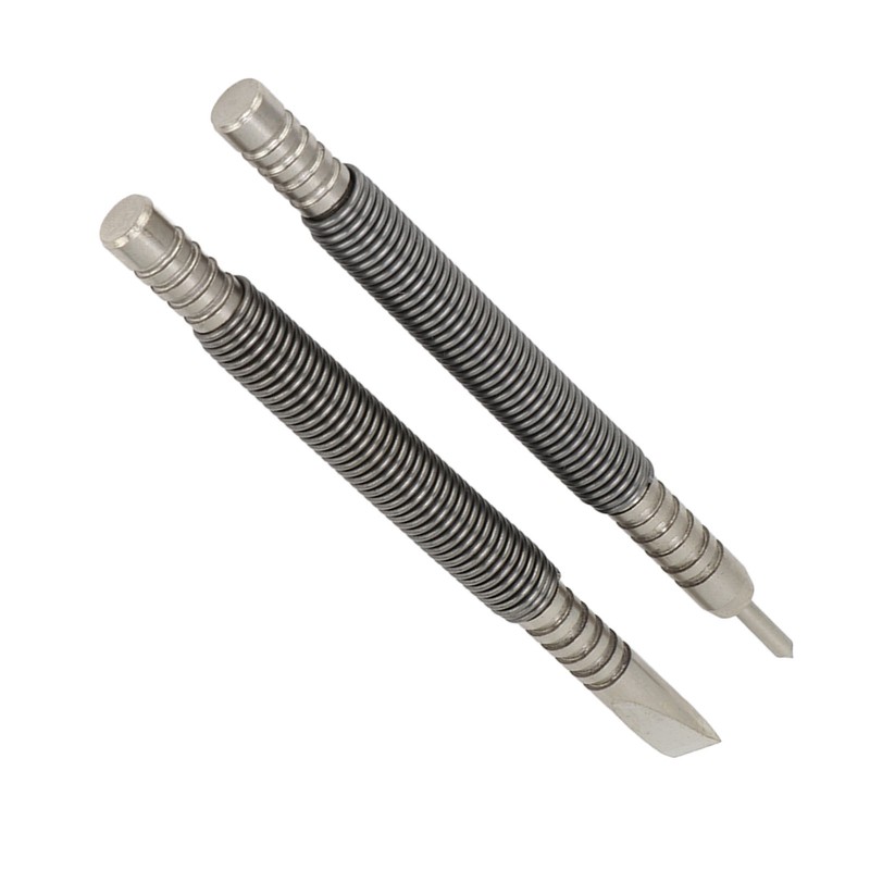 2 Pcs Nail Set Tool High Carbon Steel Double Ended