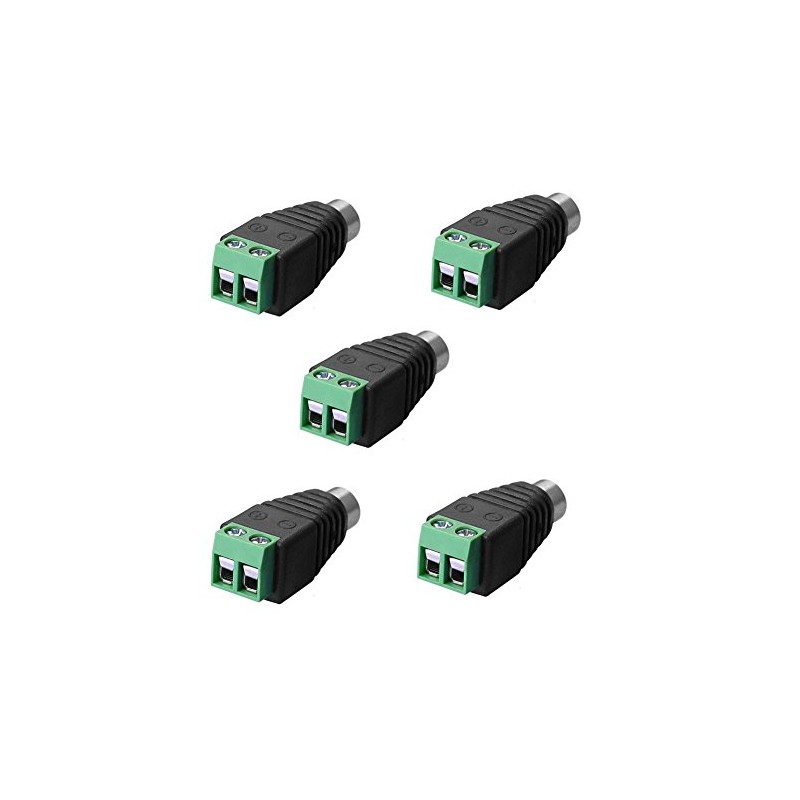 SIENOC 5 Packs of Phono RCA female Plug to AV