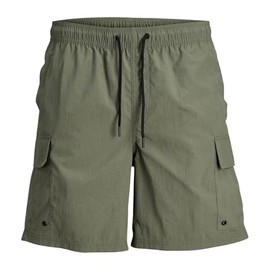 JACK & JONES Boys Jpstfiji Jjswim Cargo Ly Jnr Swim Shorts, dark green