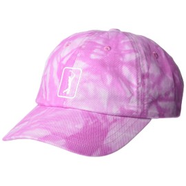 PGA TOUR Men's Standard Tie-Dye Golf Cap, Super Pink, One Size