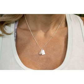 Chelsea Charles CC Sport Volleyball Mom Double Charm Necklace - Silver